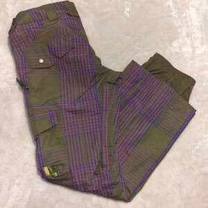 NEW! Women's Burton DryRide GMP Lucky Pants Size SM Green Plaid